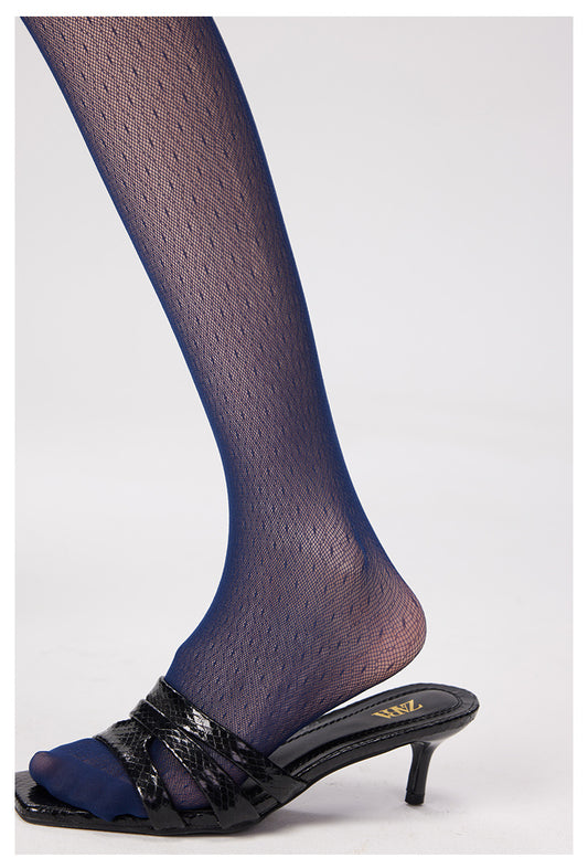 Blue Water Drop Mesh Pantyhose 02